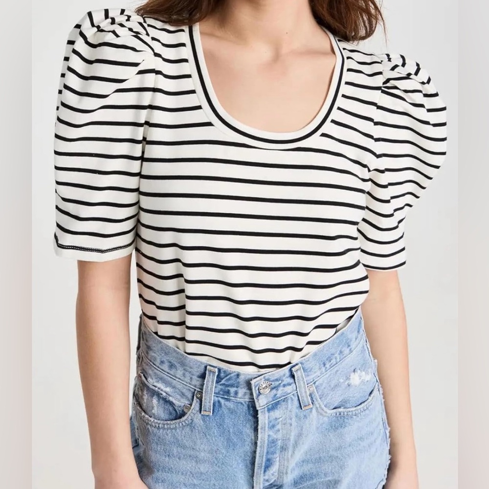 Short Sleeve Striped Tunic Top Sz Medium